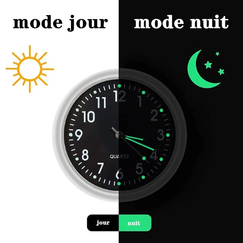 Mini horloge de voiture sousoleil