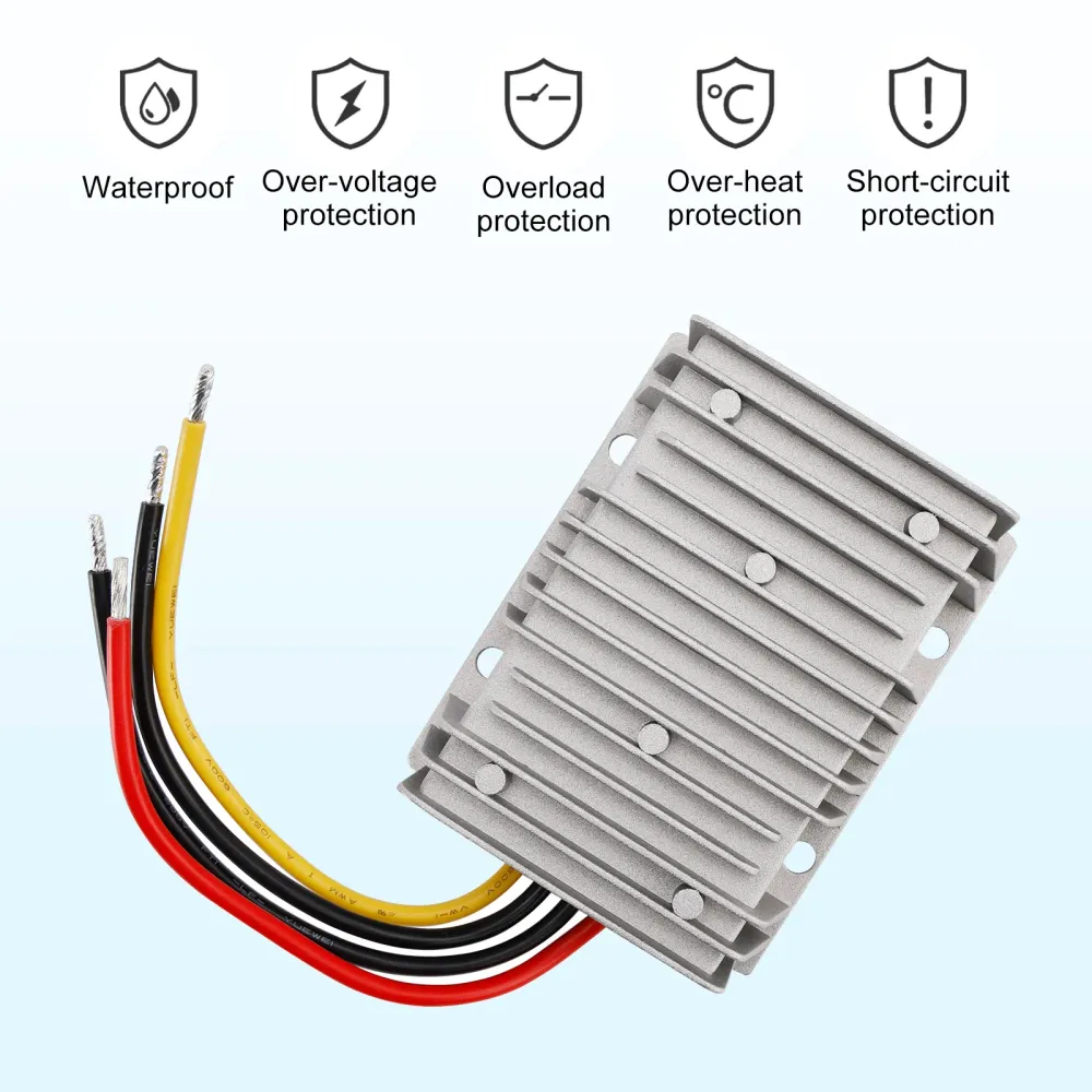 Stabilisateur de tension 6-32V à 12V 20A DC-DC, régulateur d'alimentation de voiture étanche