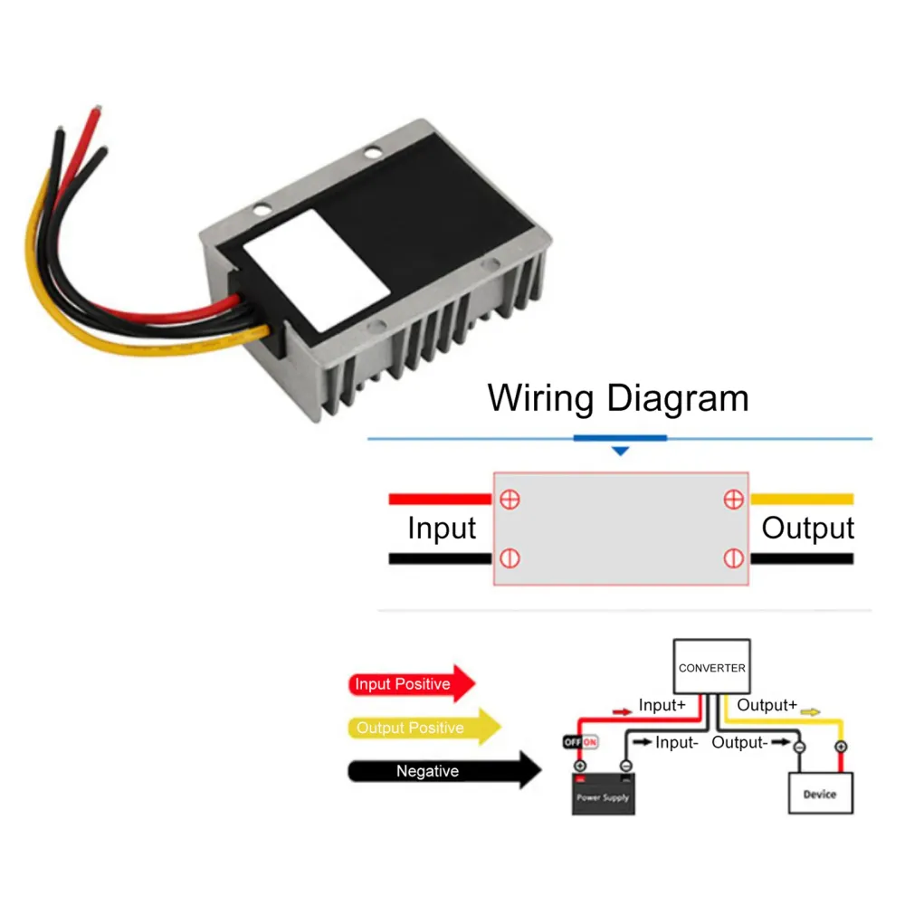 Stabilisateur de tension 6-32V à 12V 20A DC-DC, régulateur d'alimentation de voiture étanche