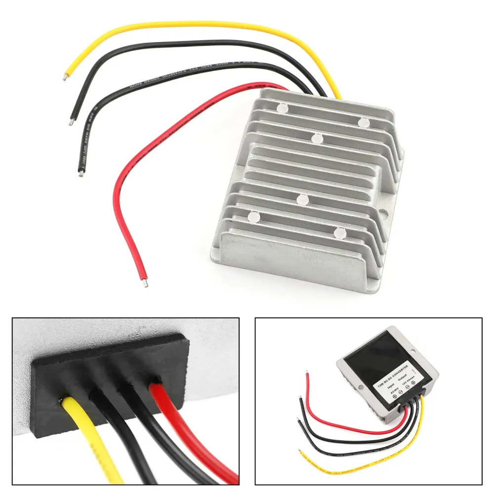 Stabilisateur de tension 8-40V à 12V 6A DC, régulateur d'alimentation de voiture 72W, étanche