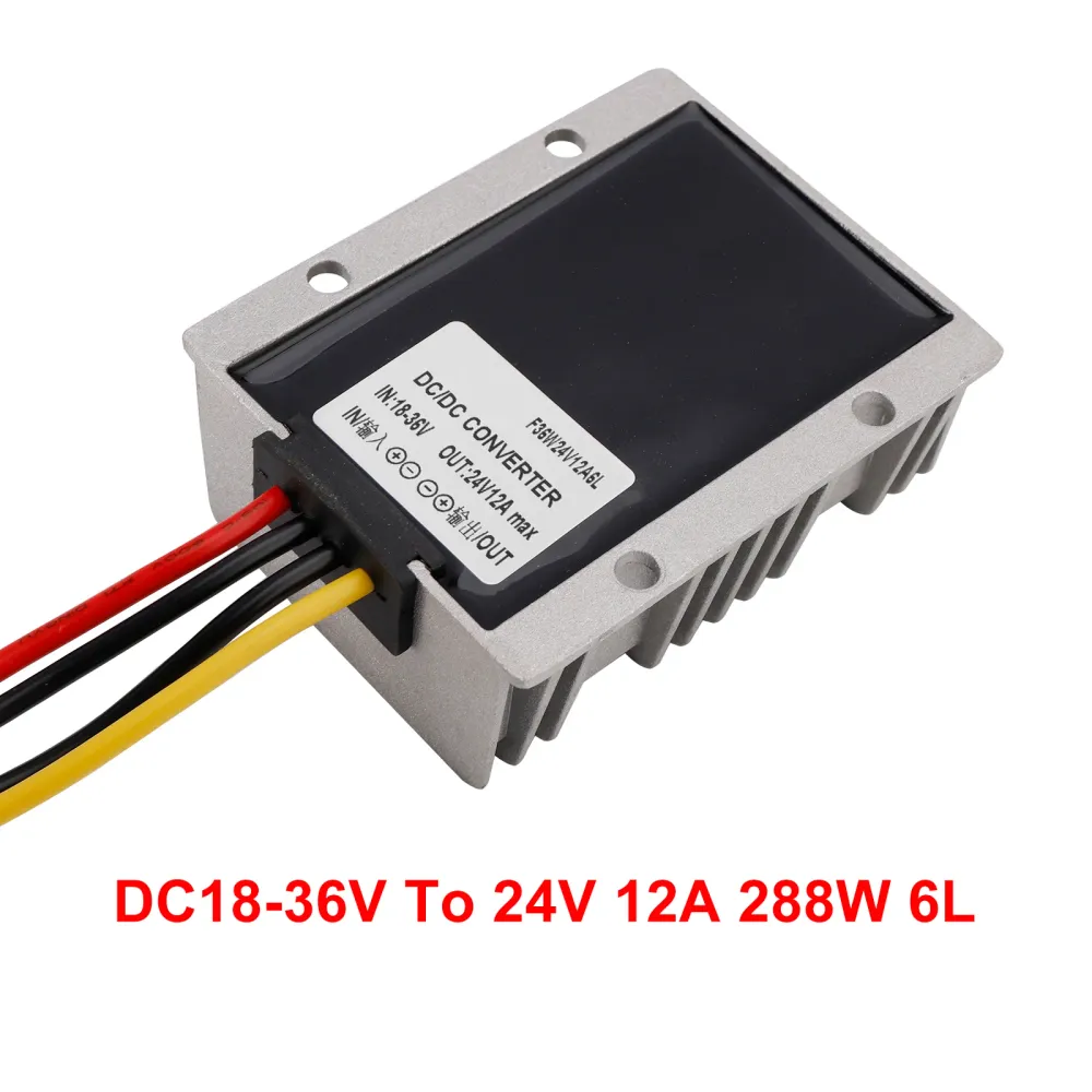 Stabilisateur de tension étanche DC 18-36V à DC 24V 12A, régulateur d'alimentation pour voiture