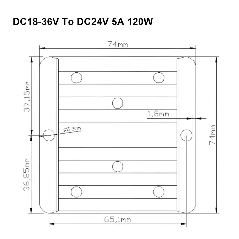 Stabilisateur de tension étanche DC 18-36VV à DC 24V 5A, régulateur d'alimentation pour voiture