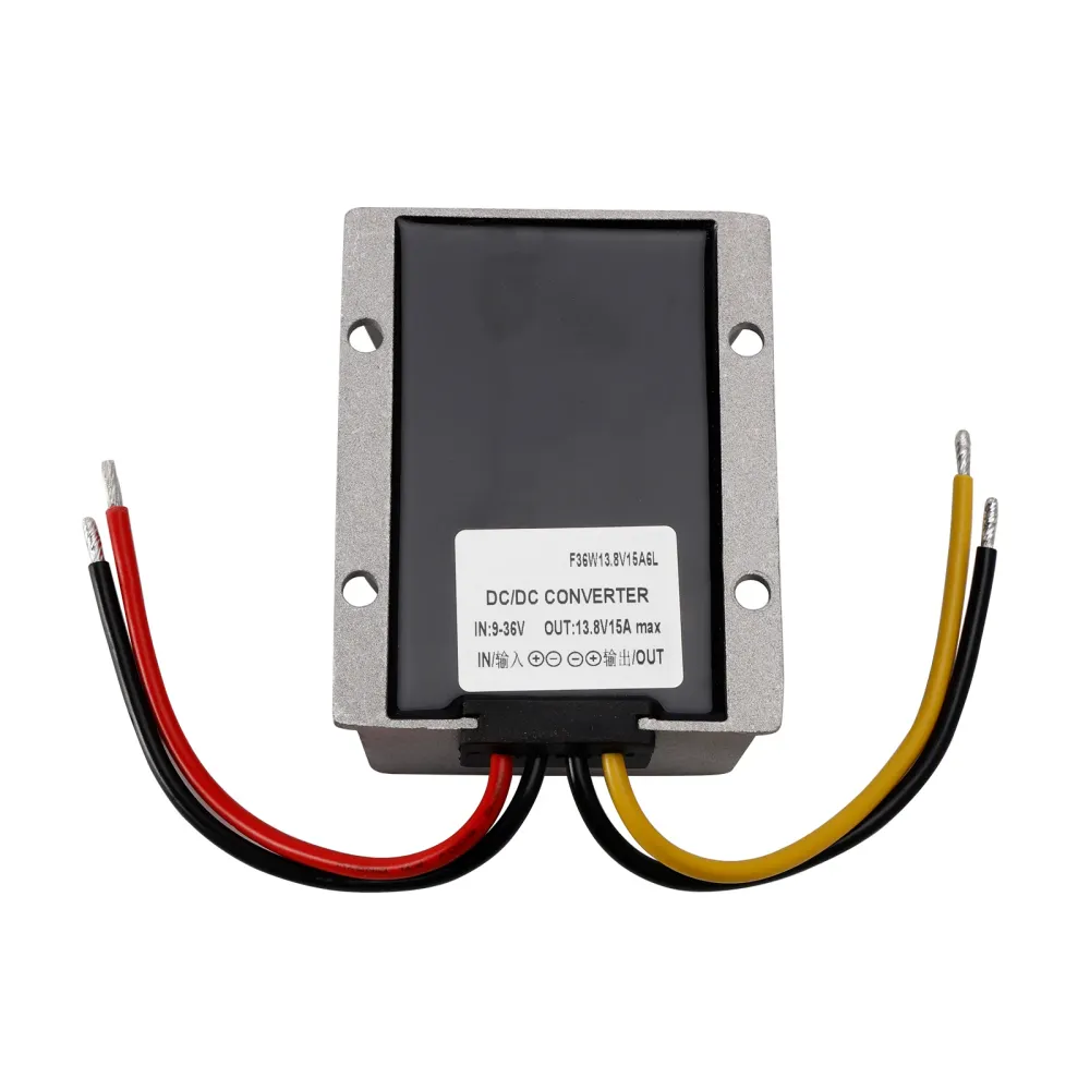 Stabilisateur de tension étanche DC 9-36V à DC 13.8V 15A, régulateur d'alimentation pour voiture