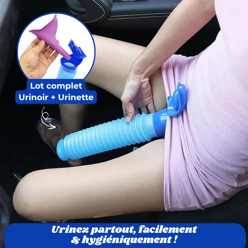 Urinoir Portable Rétractable 750ml – Voiture & Camping Supergénie