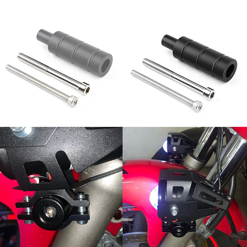 Support de fourche de garde-boue M6 M8, extension de support de phare arrière de moto noir/titane générique