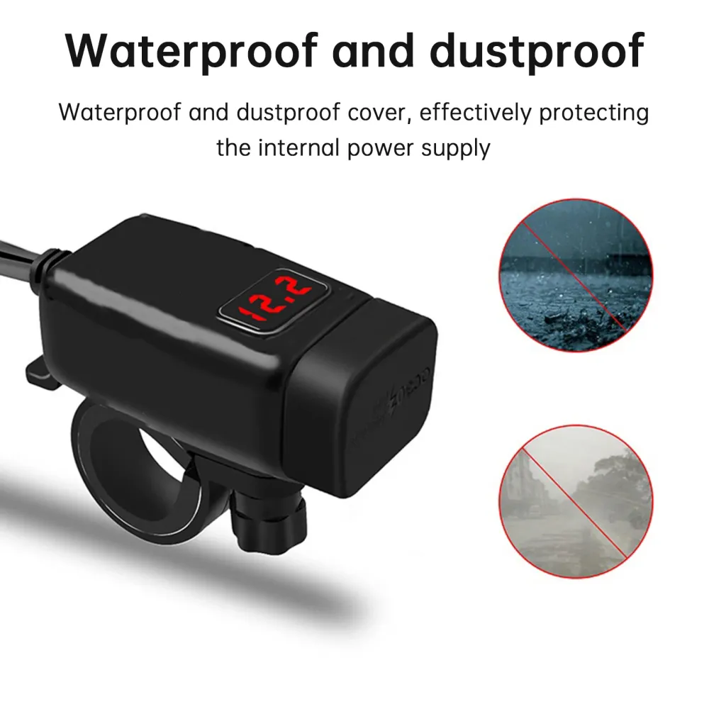 Support de guidon de chargeur USB Super rapide pour moto, adaptateur d'alimentation PD + QC3.0 Tpye-C
