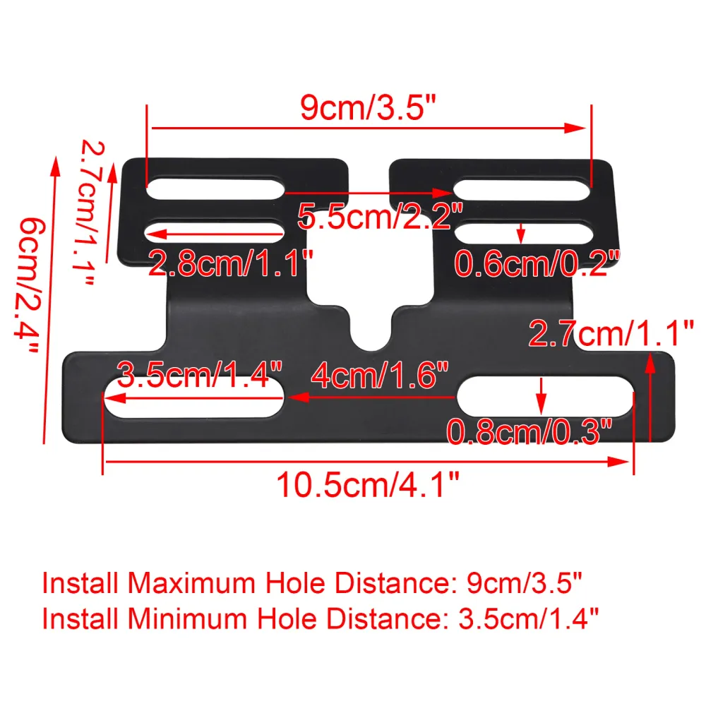 Support de plaque d'immatriculation arrière de moto universel, Support de Support