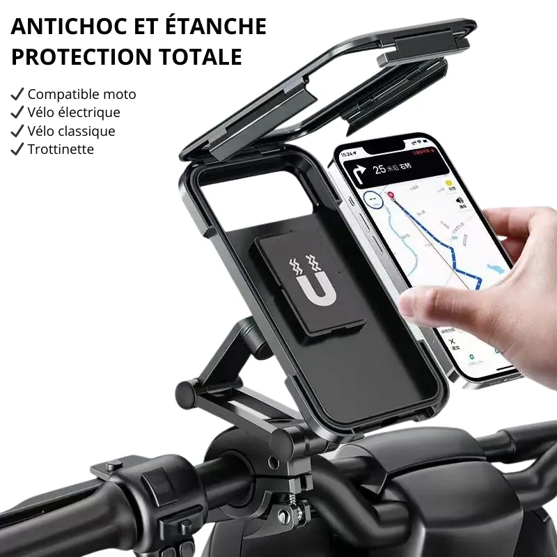 Support téléphone moto - Coque étanche Tactile