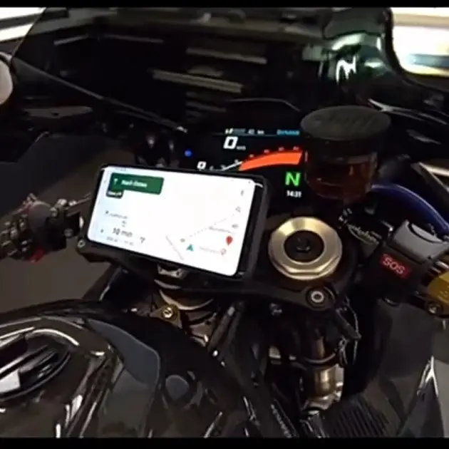 Support de téléphone pour fourche moto avec fixation LOCKBRAKE