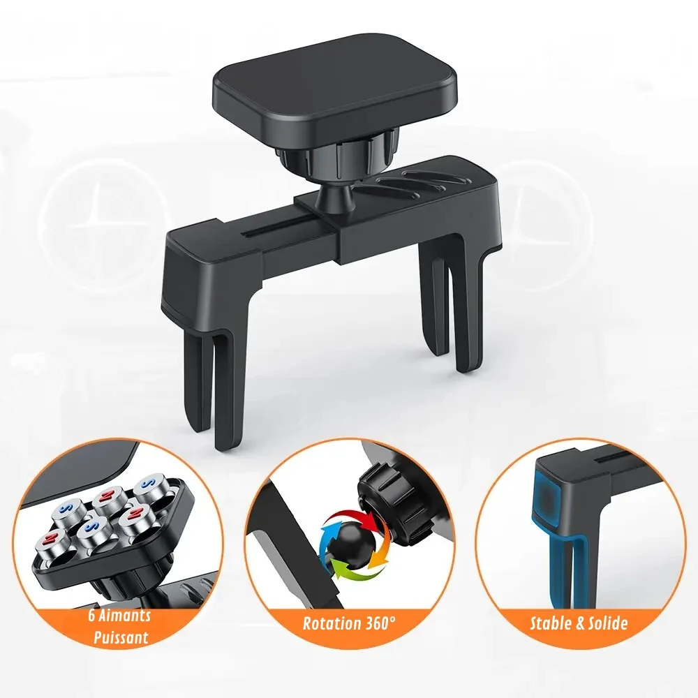 Support Téléphone Voiture Grille ération Ronde | Energie Magnétique ®