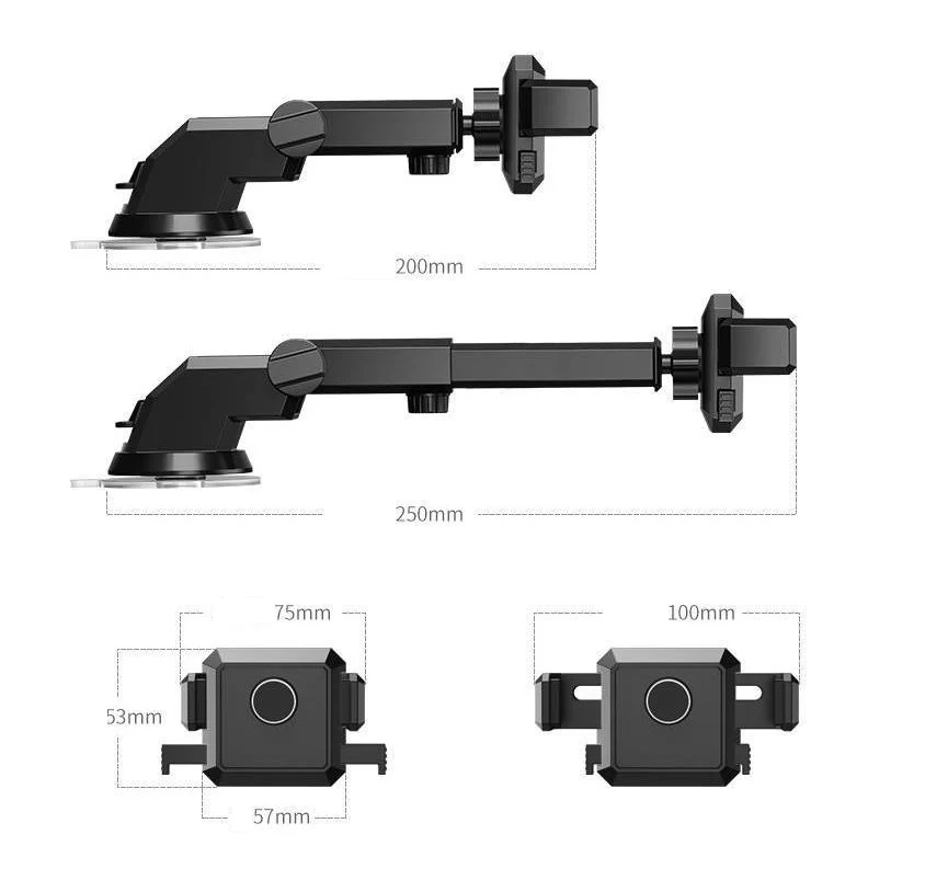TD® Support de téléphone de voiture de navigation support de téléphone à ventouse multifonction