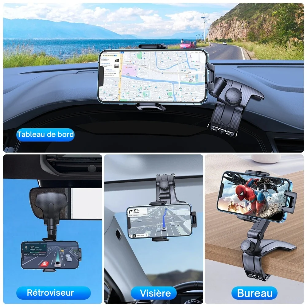 Support Téléphone Voiture Tableau de Bord | Accès Facile ®