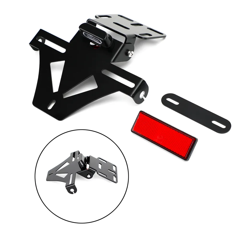 Support universel de support de cadre de plaque d'immatriculation d'angle réglable de moto