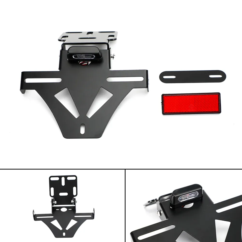 Support universel de support de cadre de plaque d'immatriculation d'angle réglable de moto