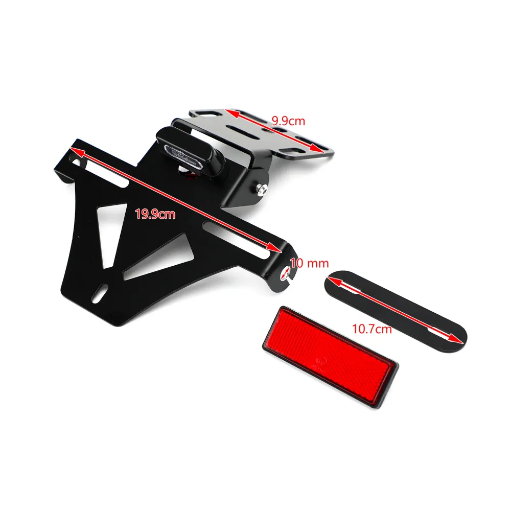 Support universel de support de cadre de plaque d'immatriculation d'angle réglable de moto