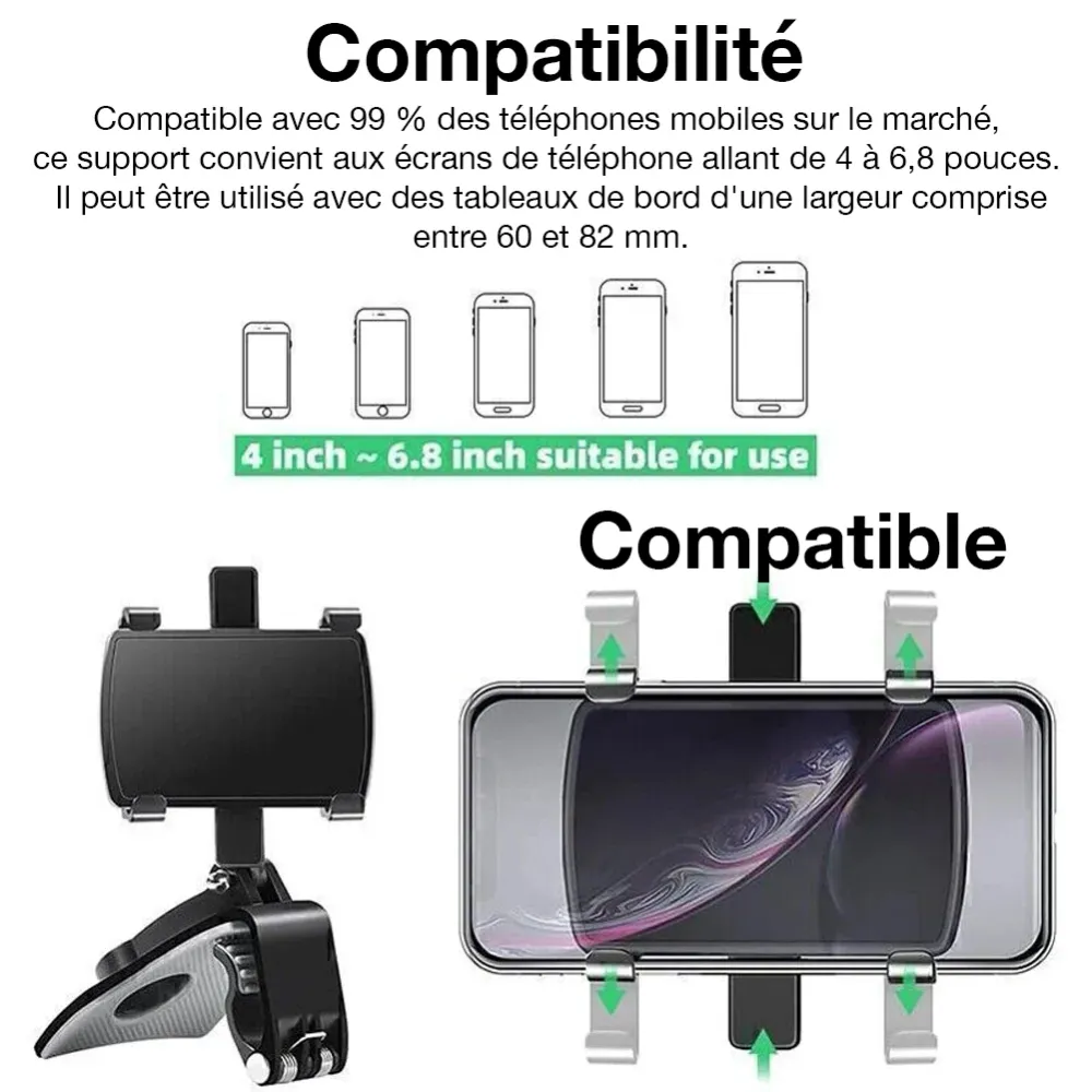 Support universel de telephone pour voiture - Livraison offerte