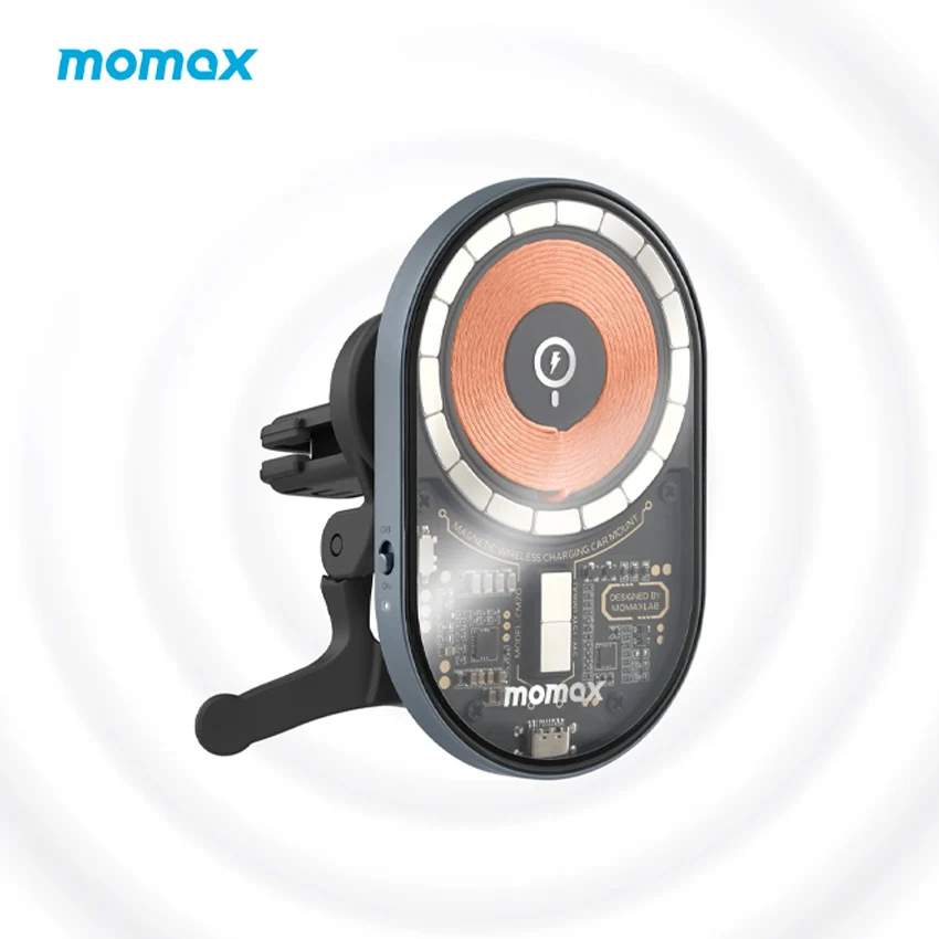 Support de voiture magnétique de chargement sans fil Momax MAG Vent