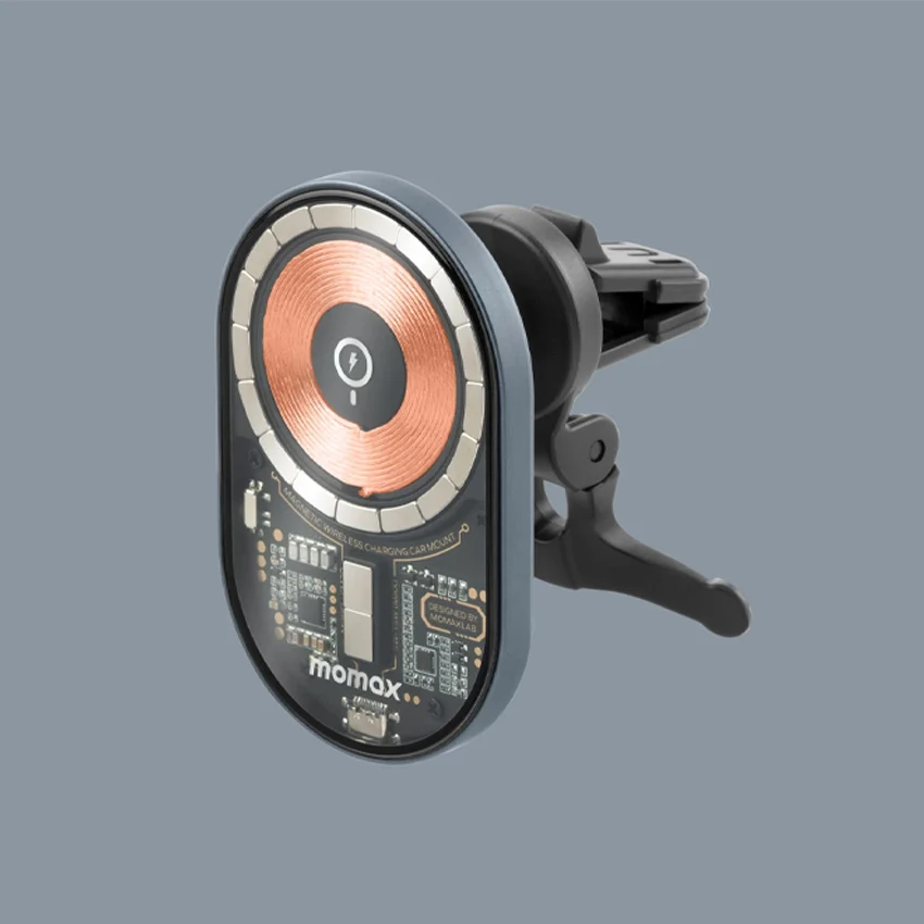 Support de voiture magnétique de chargement sans fil Momax MAG Vent