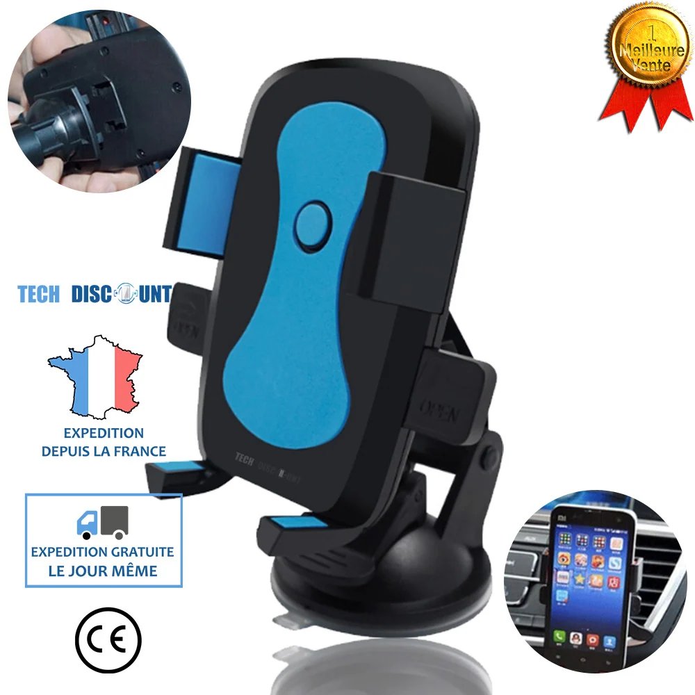 TD® Support de voiture pour téléphones portables Bluetooth mains libres allume lecteur MP3 charge USB appareil électroniqu...