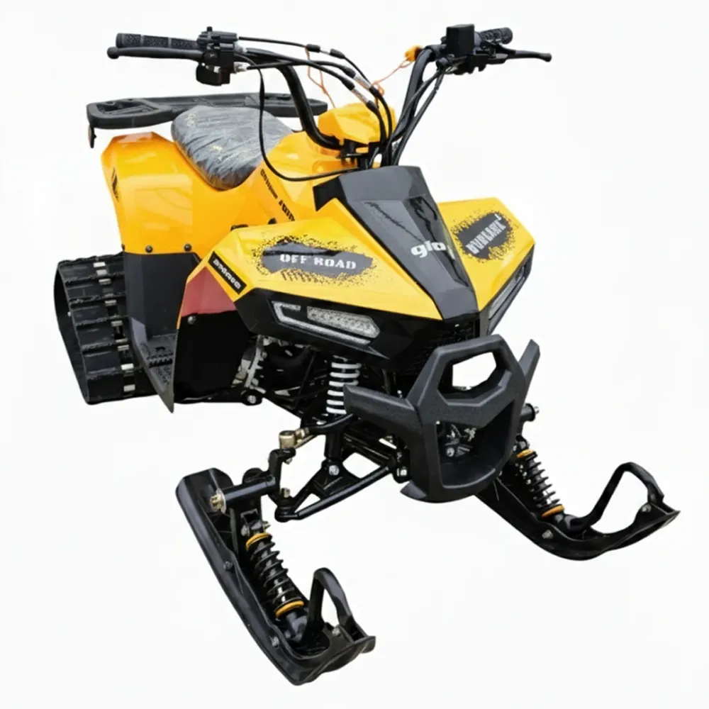 Tao Motors, Mudhawk avec Chenilles et Skis, Quad à Essence (110cc) (4 Temps) Yellow