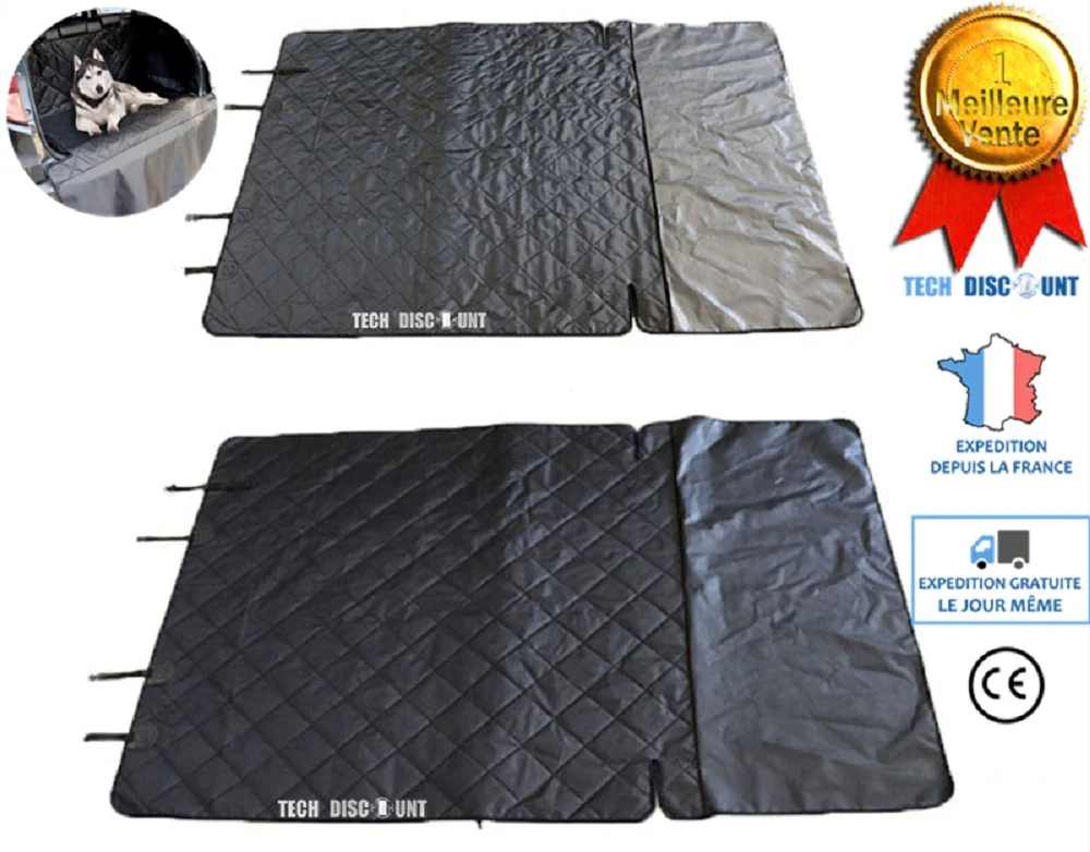 TD® tapis de coffre voiture pour chien antidérapant universel housse de protection auto interieur couverture chat animaux...