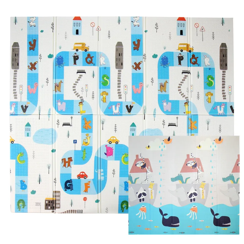 Tapis de jeu pour bébé - Rue & Voiture & Cerf