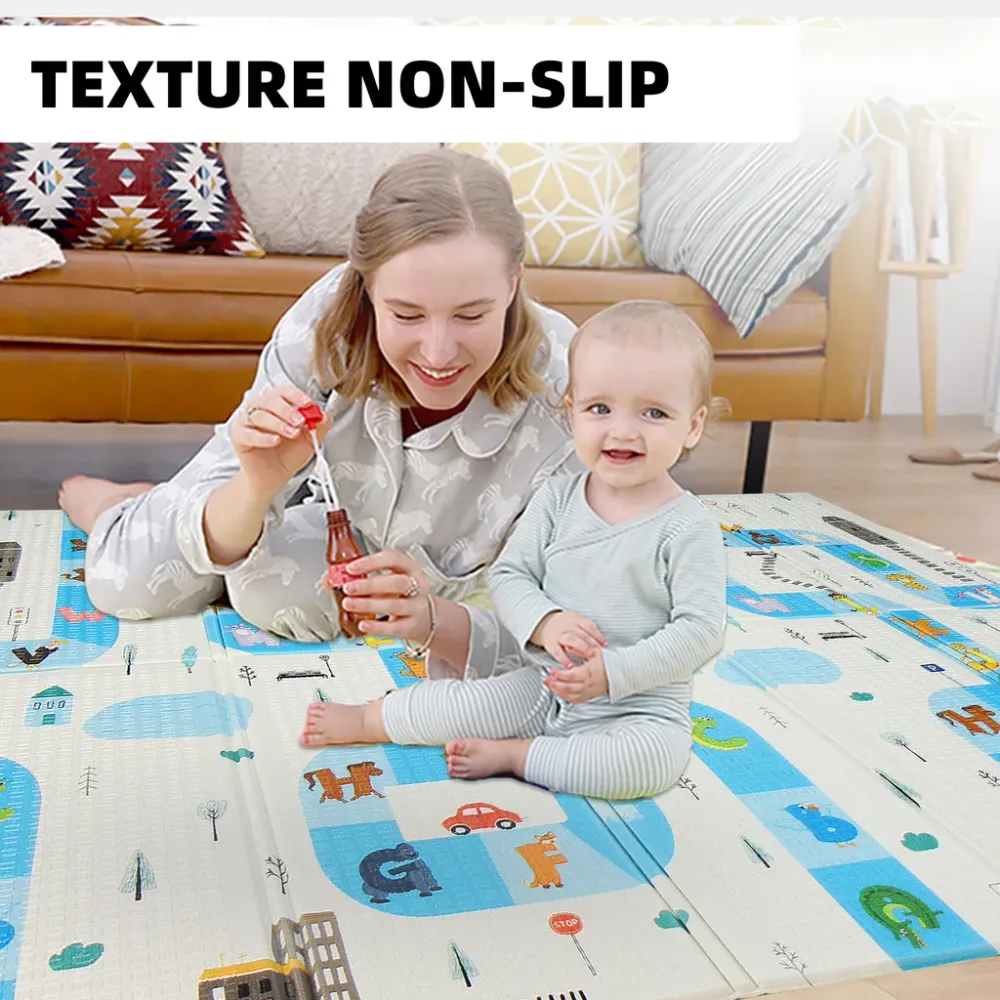 Tapis de jeu pour bébé - Rue & Voiture & Cerf