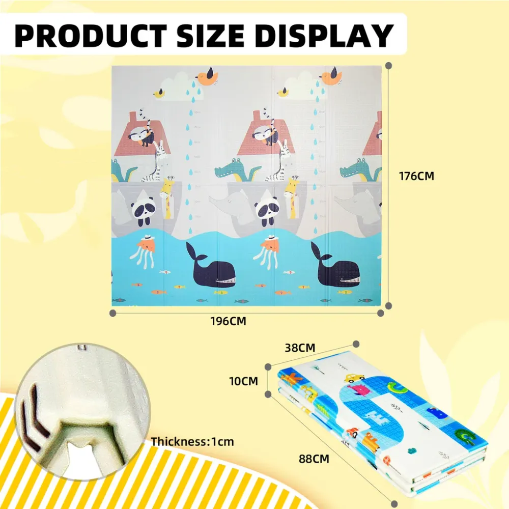 Tapis de jeu pour bébé - Rue & Voiture & Cerf