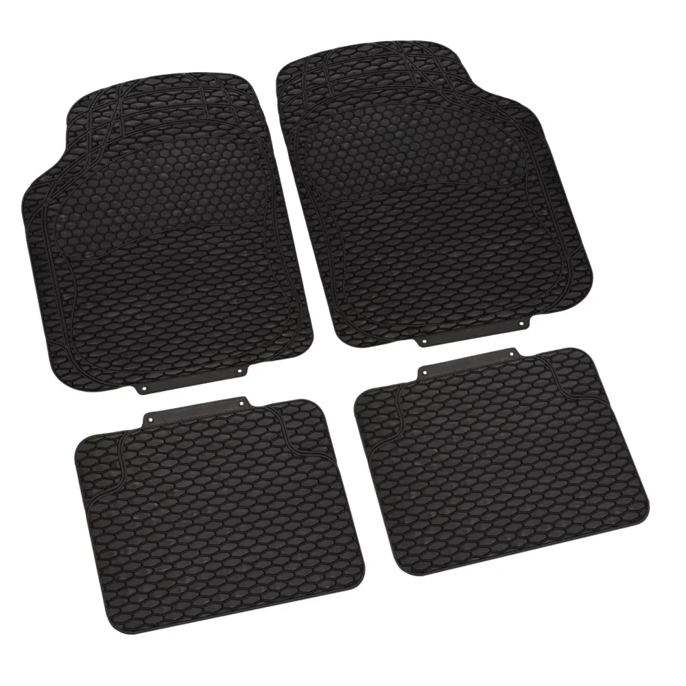 Tapis de voiture universel | Dakar | PVC | 4 pièces | Noir