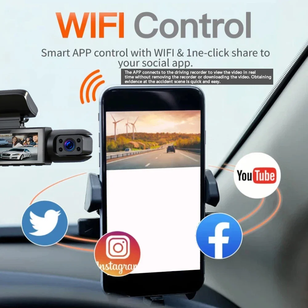 Caméra de Voiture Avant & Intérieur – Full HD + Carte SD 64GB TéléAchat EXPRESS