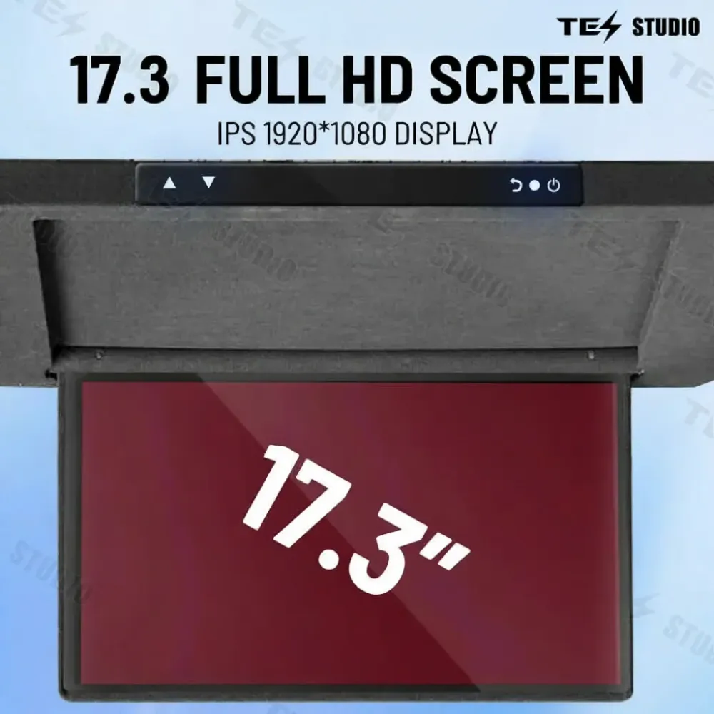 Tesstudio TV à écran Full HD de 17,3 pouces sur le toit de la voiture avec Wi-Fi pour Tesla Model Y Tes Studio