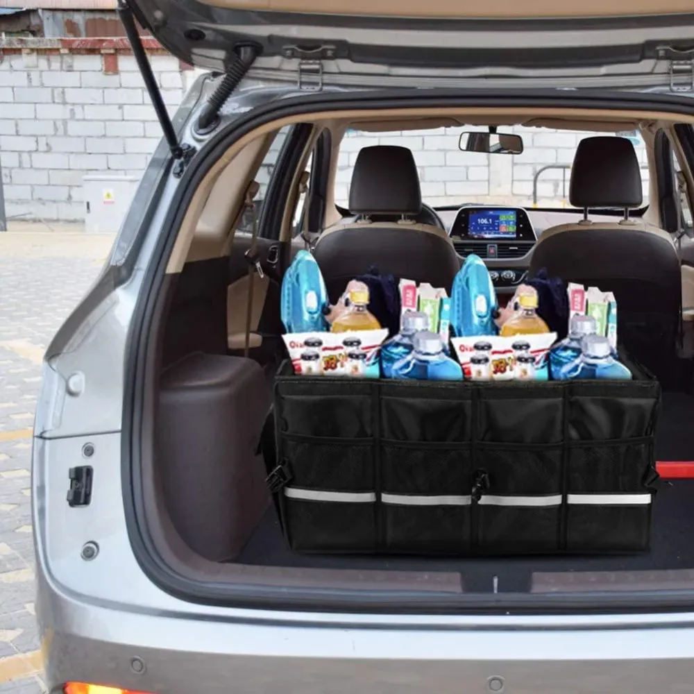 Tesla Model 3/Y/S/X/Cybertruck Organizer-Organiseur de coffre de voiture pliable avec rangement facile