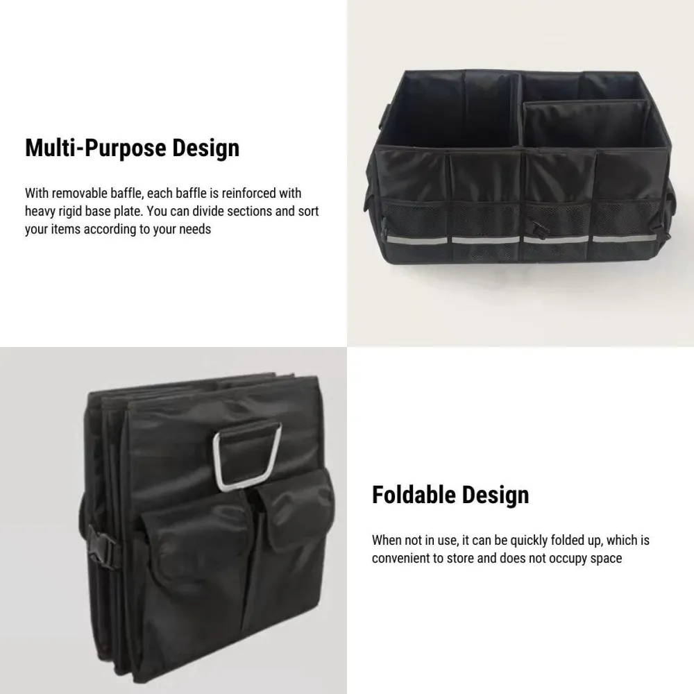 Tesla Model 3/Y/S/X/Cybertruck Organizer-Organiseur de coffre de voiture pliable avec rangement facile