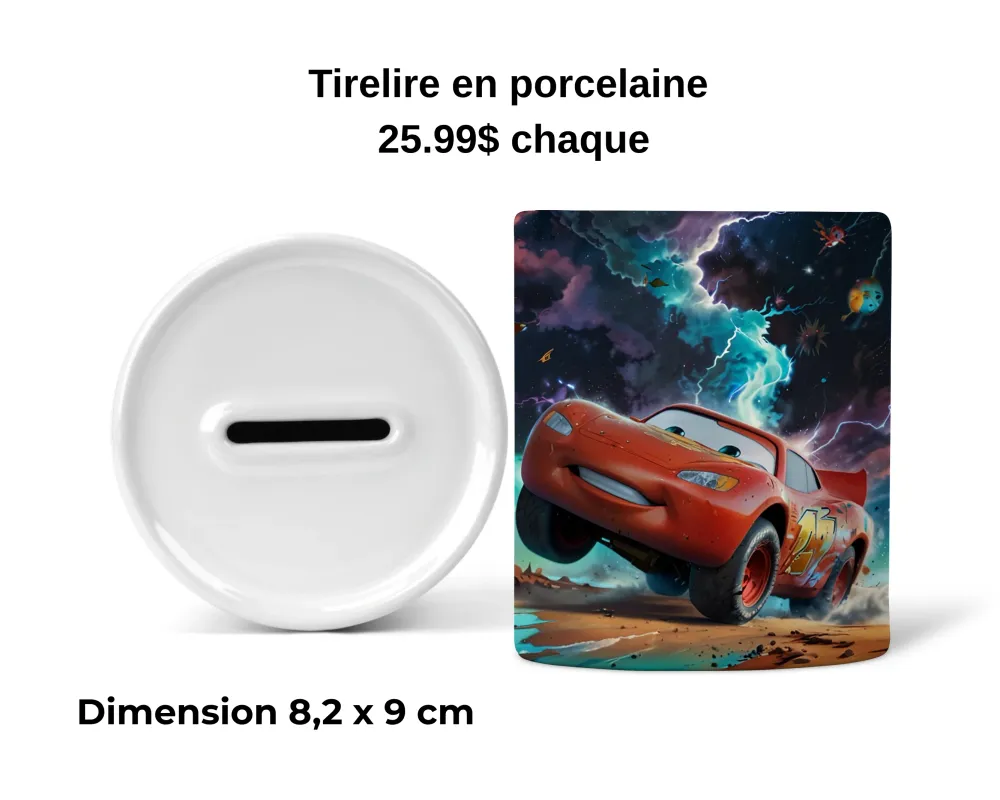 Tirelire - voiture rouge