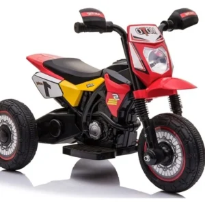 Moto électrique Cross 3 roues 6 volts Rouge Toys Motor