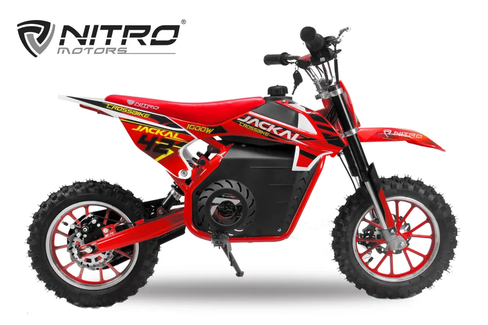 Moto électrique Jackal 1000 watts pilote de 7 à 13 ans Rouge Toys Motor