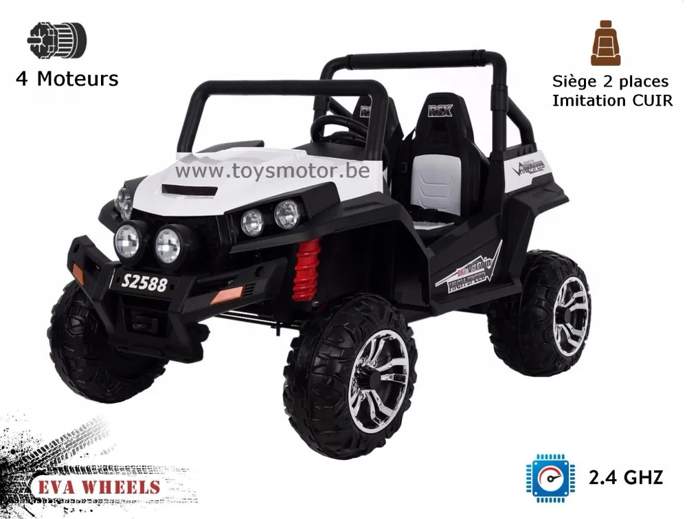 Buggy Style polaris 4 X 4 voiture Enfant électrique 2 batteries de 12 volts version 2 places Toys Motors