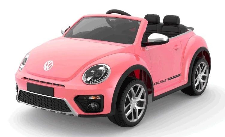 Volkswagen New Beetle Rose Voiture enfant électrique 12 volts monooplace Toys Motors