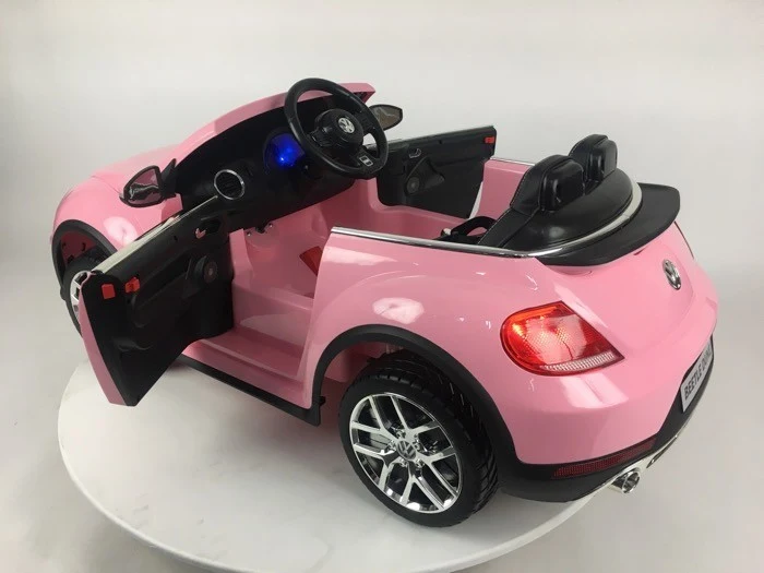 Volkswagen New Beetle Rose Voiture enfant électrique 12 volts monooplace Toys Motors