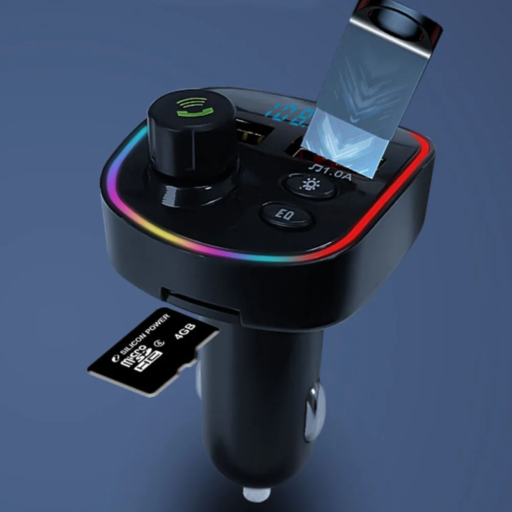 Transmetteur FM Bluetooth Chargeur de voiture Lecteur MP3 Bluetooth Transmetteur mains libres Bluetooth Accessoires de voi...