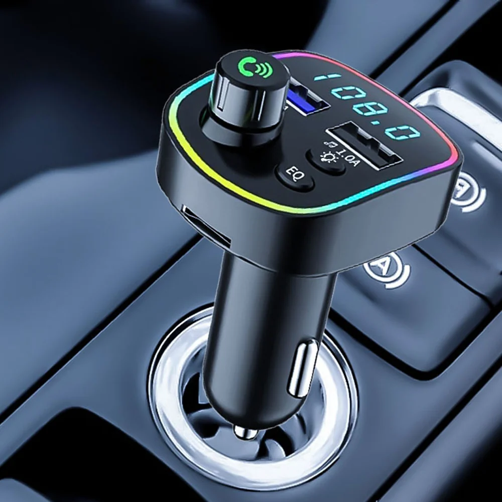 Transmetteur FM Bluetooth Chargeur de voiture Lecteur MP3 Bluetooth Transmetteur mains libres Bluetooth Accessoires de voi...
