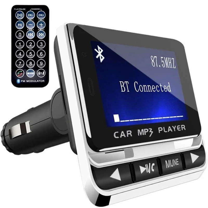 Transmetteur FM bluetooth 2,0 FM de voiture 12v 1A QC 3.0 charge rapide et port USB adaptateur bluetooth voiture chargeur...