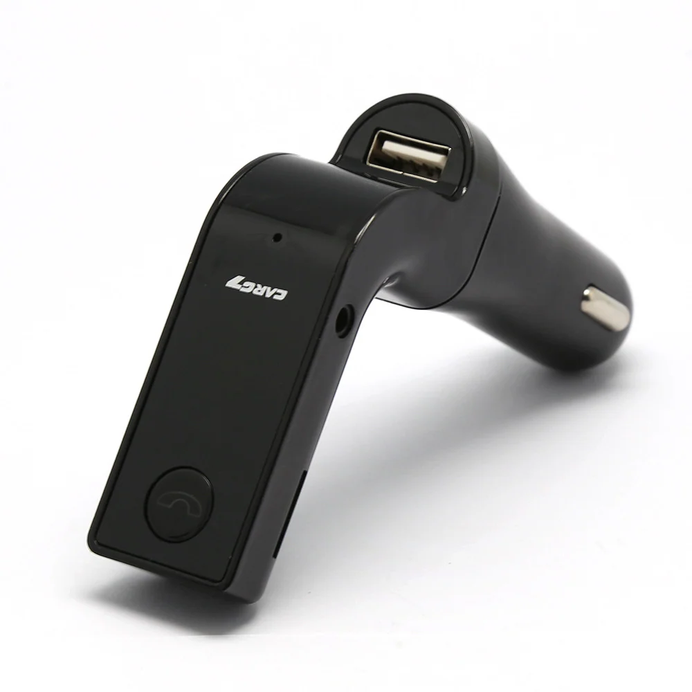 TD® Transmetteur Radio de Voiture musique vers autoradio en FM via bluetooth du téléphone ou carte SD clé USB Chargeur (Po...