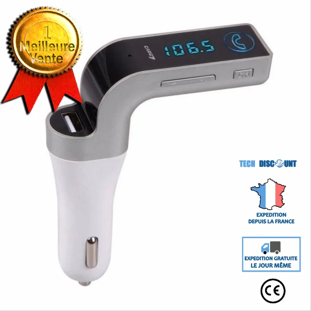 TD® Transmetteur FM de Voiture LCD/ Kit de voiture Lecteur MP3 sans fil Bluetooth Transmetteur Modulateur FM USB SD