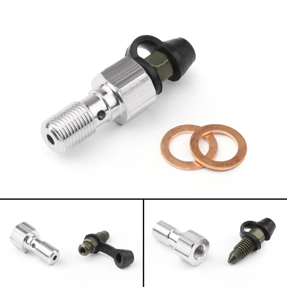 Étrier de frein de moto M10 x 1.25x20mm, mamelon de vis de purge en ALU pour Honda M10x1