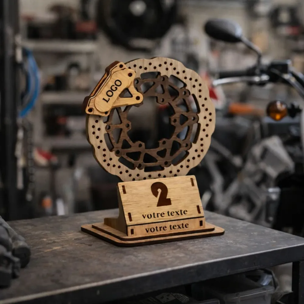 Trophée Bois Moto Personnalisé