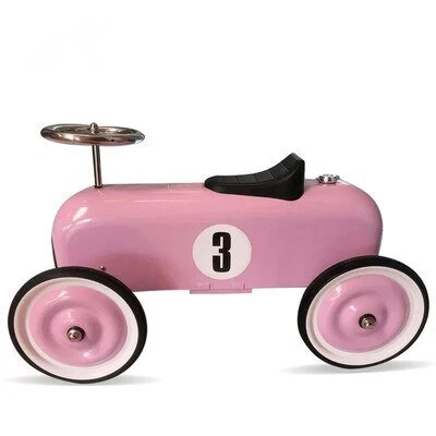 Trotteur Voiture Metal Rose