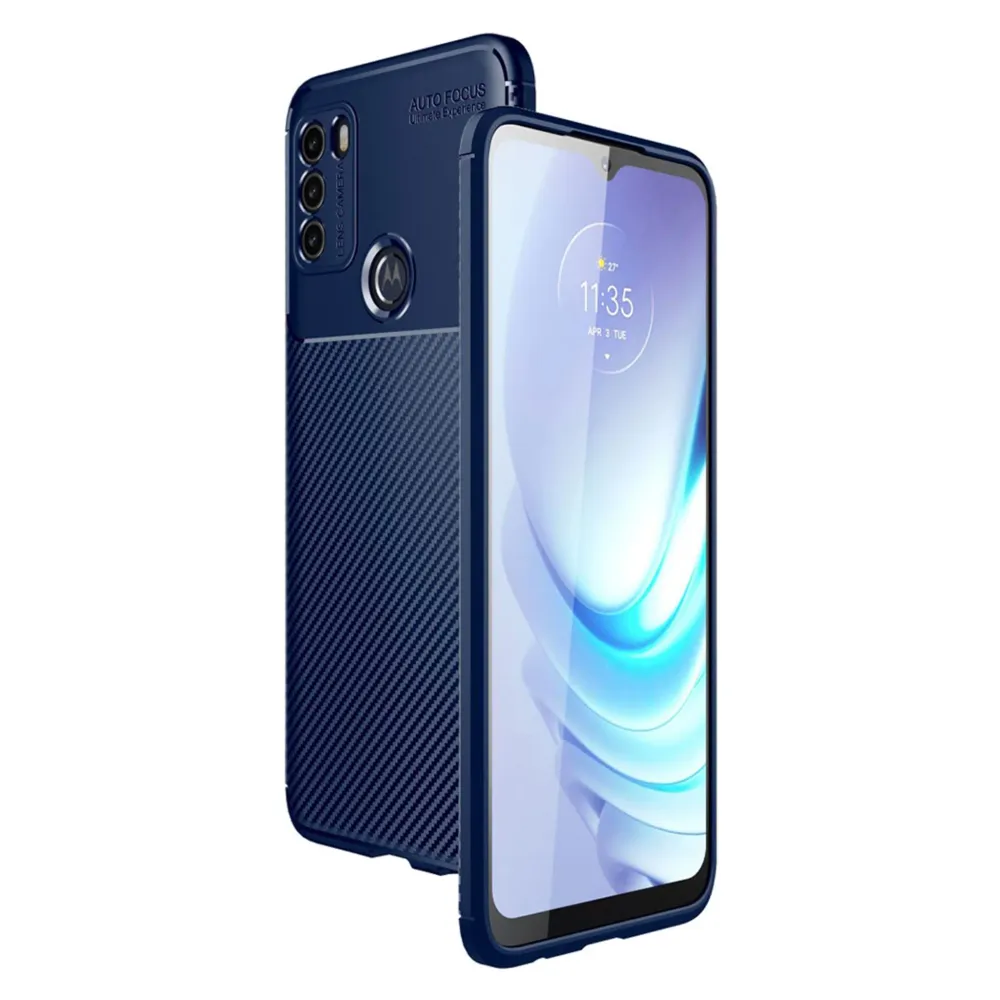 Étui Carbon Shield Motorola Moto G50 - Bleu