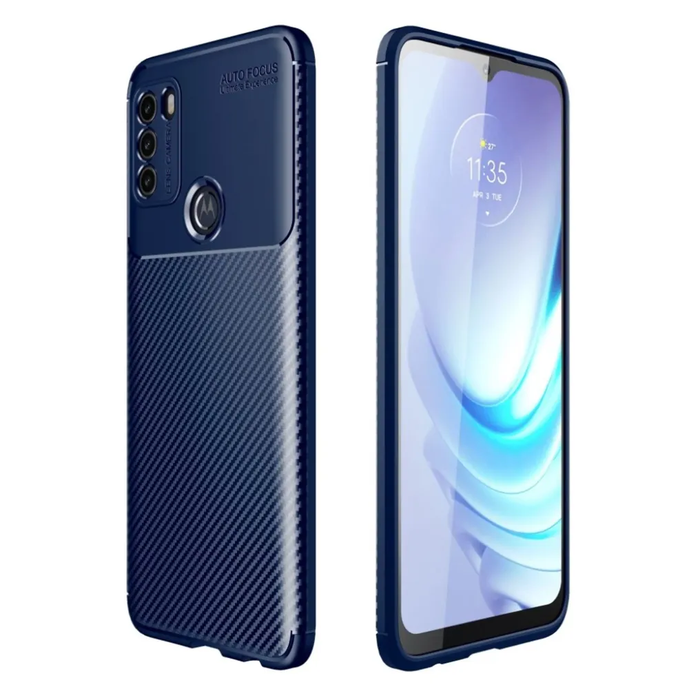 Étui Carbon Shield Motorola Moto G50 - Bleu