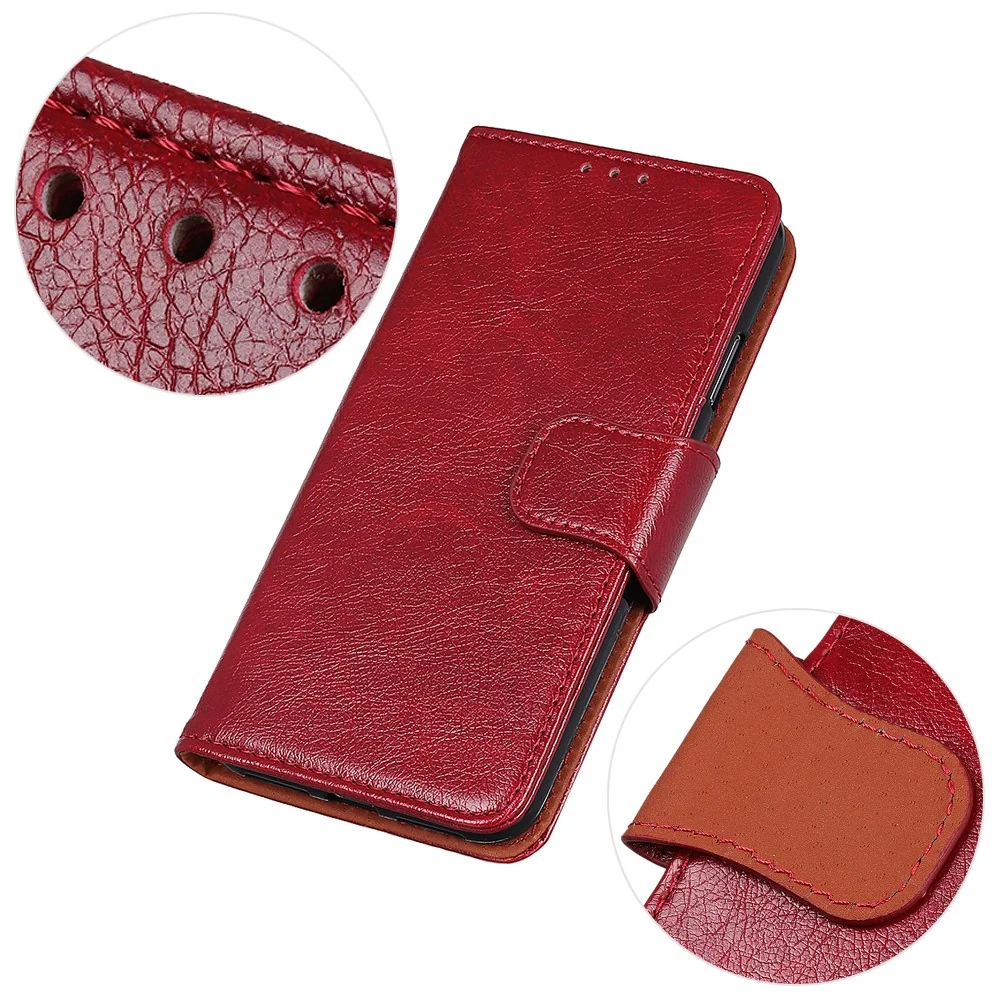 Étui en cuir Neptune Motorola Moto G06 - Rouge